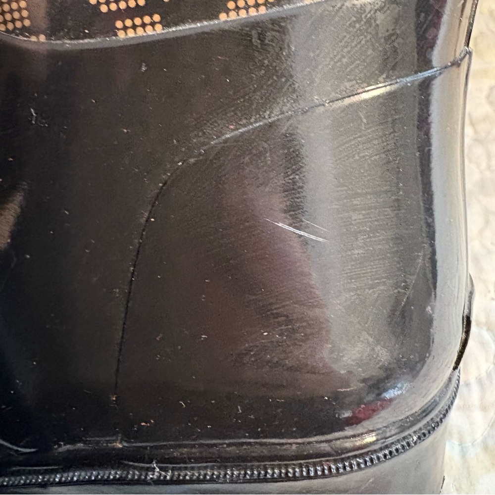 Michael Kors MK Logo Black and Brown Mid-Calf Rain Boots - Picture 7 of 8